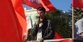 Митинг на площади Ленина Лилия Федосеева