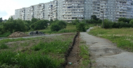 Тротуар к кинотеатру &quotХабаровск&quot портит впечатление от нового киноцентра Корр. ИА AmurMedia