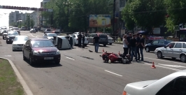 Водители иномарки и мотоцикла доставлены в больницу Андрей Швецов