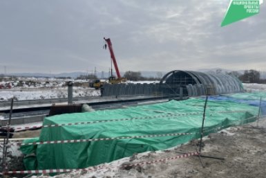 Строительство подъездной дороги к будущему международному пункту пропуска на острове Большой Уссурийский Пресс-служба министерства транспорта и дорожного хозяйства Хабаровского края