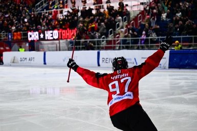 Момент игры Пресс-служба ХК &quotСКА-Нефтяник&quot