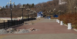 Проход возле центральной лестницы краевого парка пока закрыт Евгений Попов