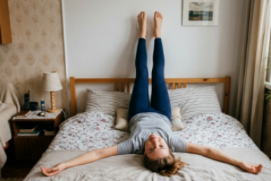 Не вставая с кровати: 1 поза против застоя лимфы, бессонницы и дряблой кожи – молодею телом и душой