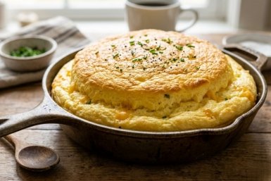 Добавляю 3 ложки в омлет — и он поднимается пышной "шапкой": не падает и не оседает