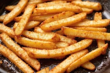 Жареная картошка получается хрустящей и вкусной: Сыплю в сковороду 2 ложки - секрет бабули