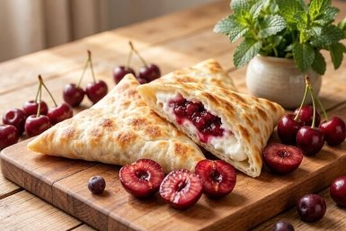 Скрутили ягоды в лаваш - на выходе сладкие пирожки: с тестом не мучаемся