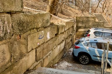 Подпорная стена в районе пр-та Красного Знамени, 44 Дмитрий Осипчук, ИА PrimaMedia