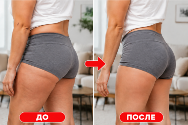 Ягодицы округляются, "ушки" на бедрах сглаживаются – поднимаем таз на кровати по 20 раз