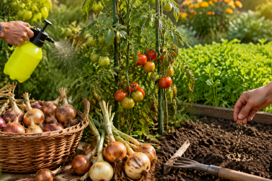 Август в огороде: защищаем томаты от фитофторы, собираем лук и сеем сидераты — план работ для дачников