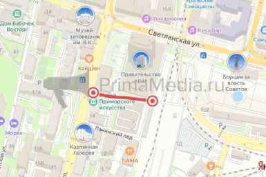 Проезд у здания правительства Приморья перекроют в ночь на 23 августа Яндекс.Карты (12+)
