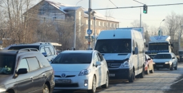 Транспортный коллапс на Проспекте в Хабаровске стал напоминать московские пробки Роман Федоров, корр. ИА AmurMedia