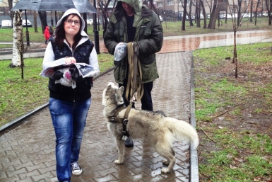 Пикет зоозащиты Александра Мельник