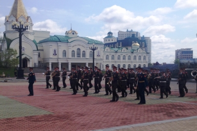 Репетиция выступления для &quotАмурских волн&quot Александра Мельник