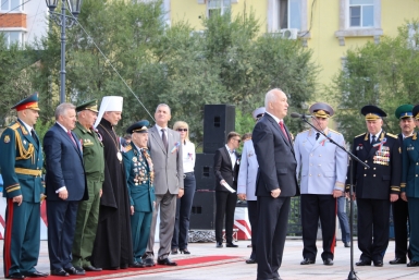 Состоялось торжественное открытие новой хабаровской площади &quotГород воинской славы&quot Евгений Никитенко, корр. ИА AmurMedia