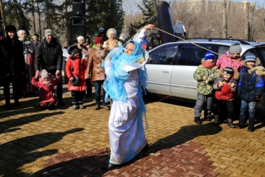 Масленичные гуляния с размахом прошли в краевой столице  Роман Федоров
