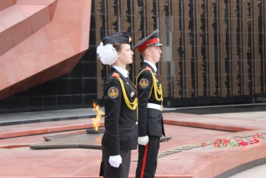 Отличную выправку показали хабаровские школьнике на смотре церемониальных отрядов Корр. ИА AmurMedia