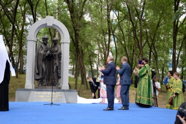 Открытие скульптурной композиции Святых Петра и Февронии Муромских Алексей Тимиргалеев