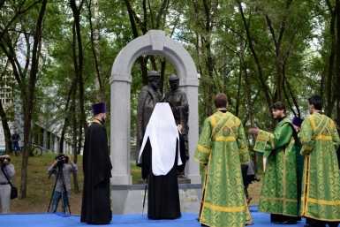 Открытие скульптурной композиции Святых Петра и Февронии Муромских Алексей Тимиргалеев