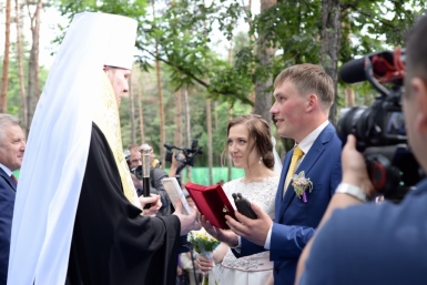 Открытие скульптурной композиции Святых Петра и Февронии Муромских Алексей Тимиргалеев