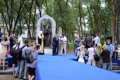 Открытие скульптурной композиции Святых Петра и Февронии Муромских Алексей Тимиргалеев