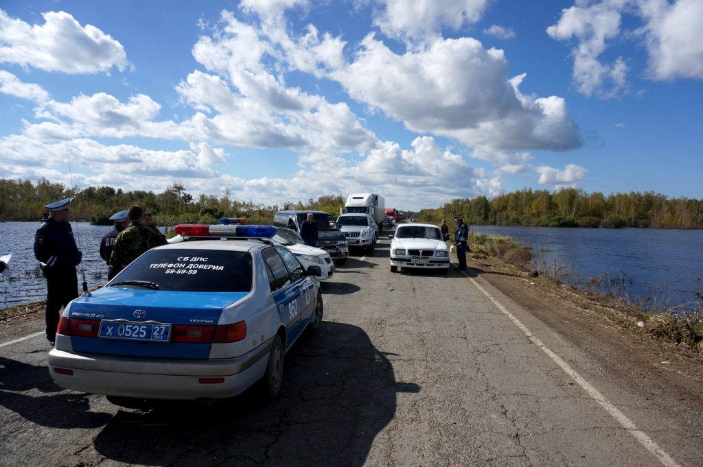 Хвост затора - участок перед Маяком, Фото с места события собственное