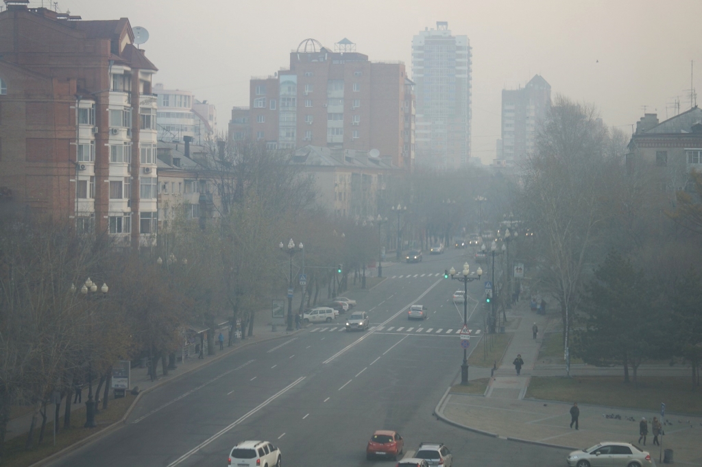 Город Хабаровск стал похож на Сайлент Хилл, Фото с места события собственное