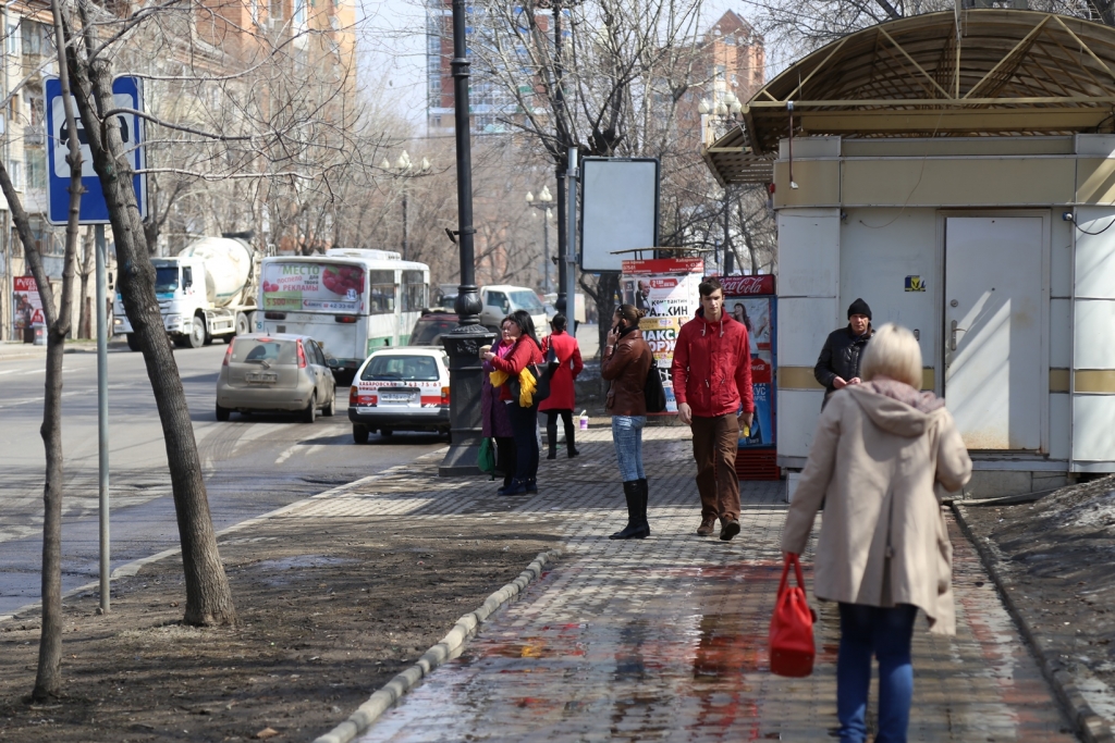 Предупреждение об опасности услышали далеко не все хабаровчане, Фото с места события собственное