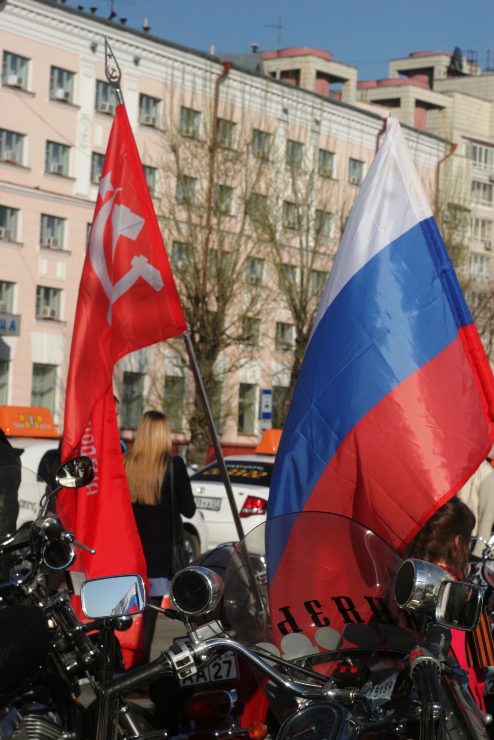 "Русские самураи" из Приморья и знамя Победы, Фото с места события собственное