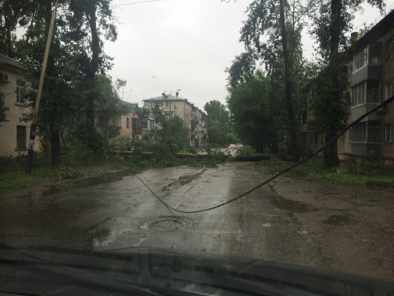 Тайфун "Чан-Хом" превратил хабаровские дороги в полосу препятствий