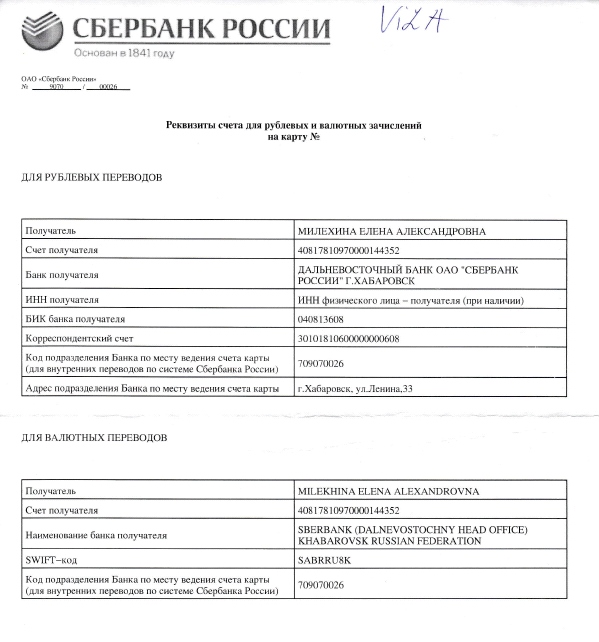 Реквизиты