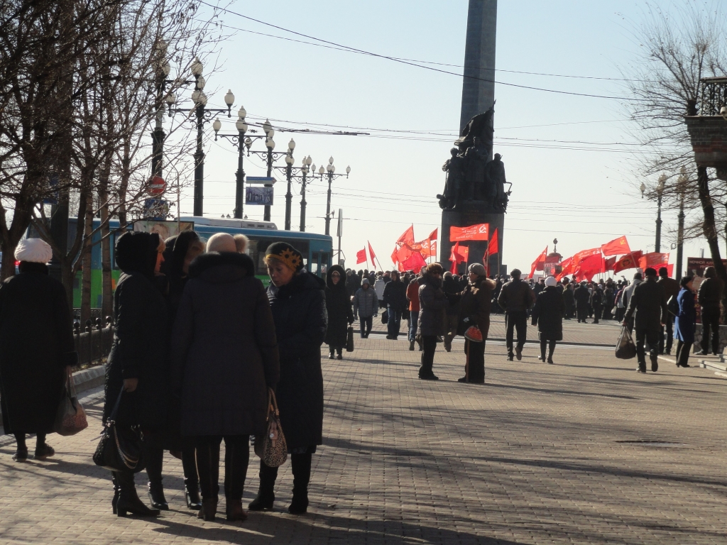 Коммунисты собрали несогласных на митинге в центре Хабаровска