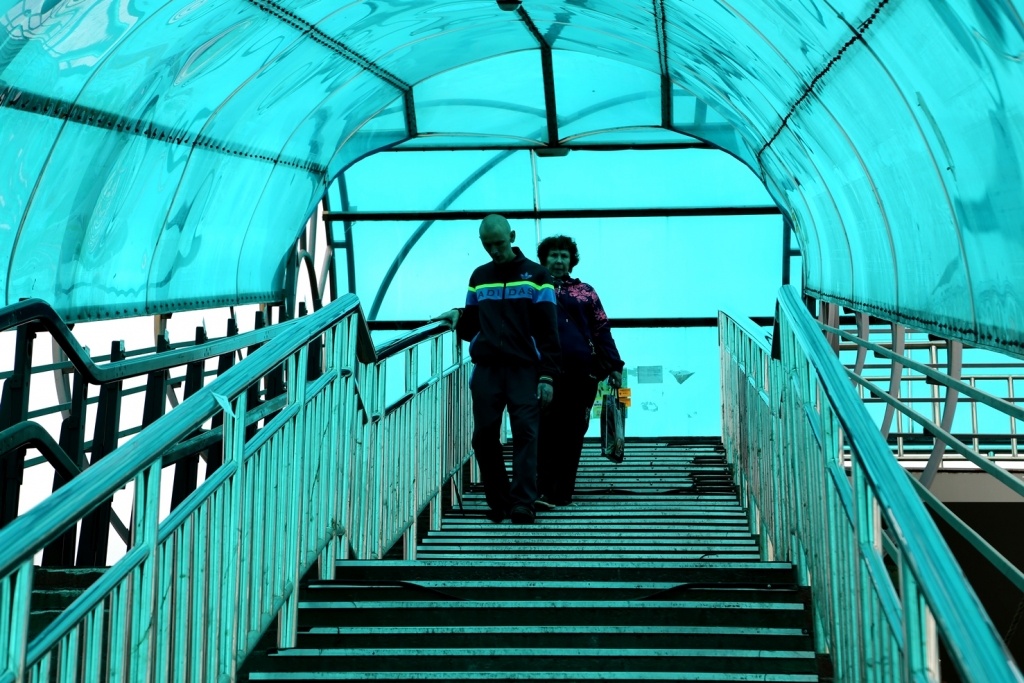 Наземный переход на остановке "Юбилейная" в Хабаровске