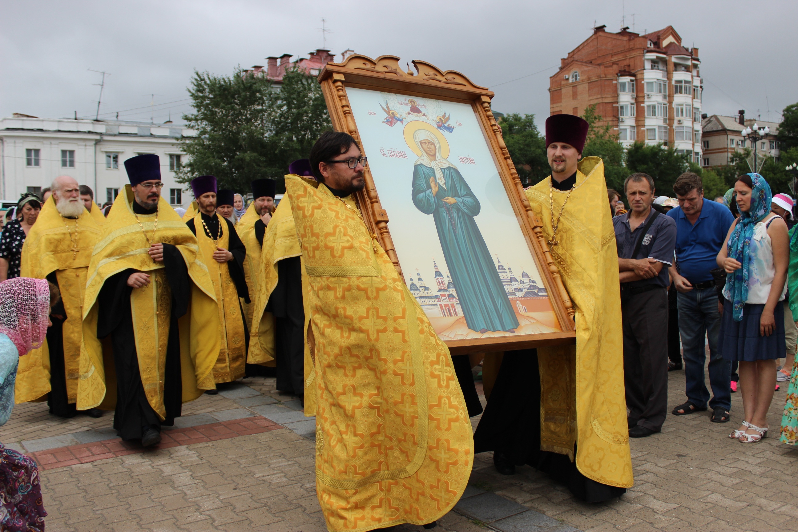 Встреча иконы и мощей святой Матроны Московской Корр. ИА AmurMedia
