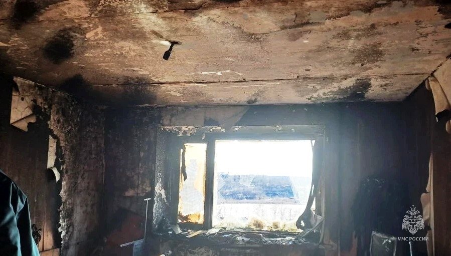 В Советской Гавани курение стало причиной гибели мужчины на пожаре Предоставлено пресс-службой ГУ МЧС России по Хабаровскому краю